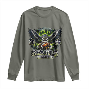 2026 Champion Long Sleeve Shirt Gift For Seattle Sports Fans TS12 Military Green Print Your Wear