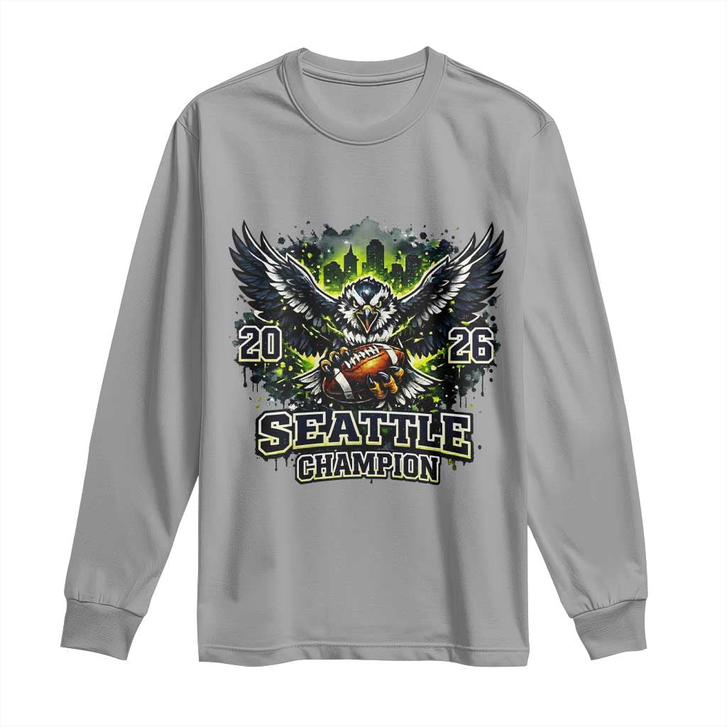 2026 Champion Long Sleeve Shirt Gift For Seattle Sports Fans TS12 Sport Gray Print Your Wear
