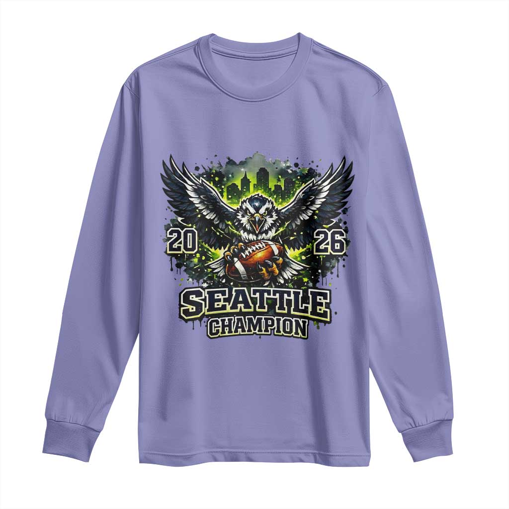 2026 Champion Long Sleeve Shirt Gift For Seattle Sports Fans TS12 Violet Print Your Wear