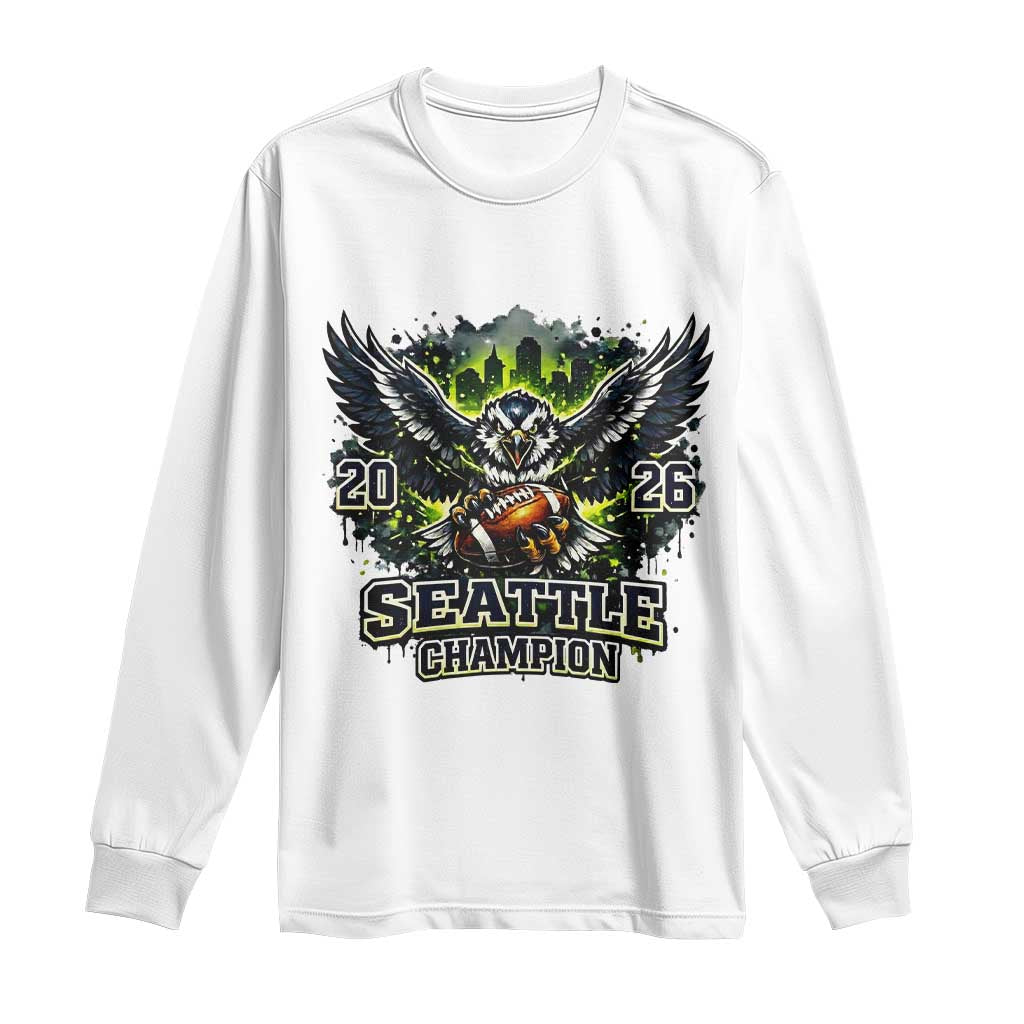 2026 Champion Long Sleeve Shirt Gift For Seattle Sports Fans TS12 White Print Your Wear