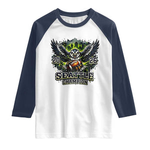 2026 Champion Raglan Shirt Gift For Seattle Sports Fans TS12 White Navy Print Your Wear