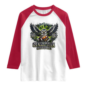 2026 Champion Raglan Shirt Gift For Seattle Sports Fans TS12 White Red Print Your Wear