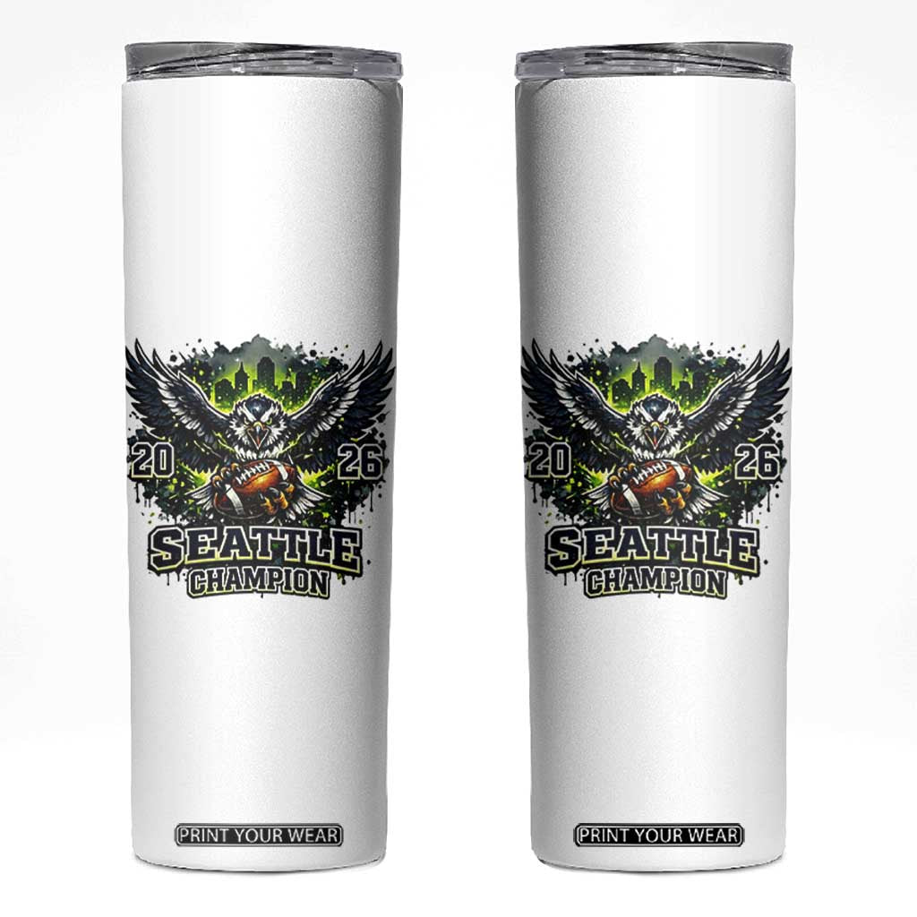 2026 Champion Skinny Tumbler Gift For Seattle Sports Fans TS12 White Print Your Wear