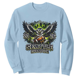 2026 Champion Sweatshirt Gift For Seattle Sports Fans TS12 Light Blue Print Your Wear