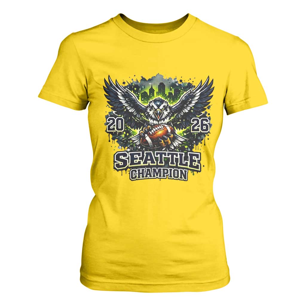 2026 Champion T Shirt For Women Gift For Seattle Sports Fans TS12 Daisy Print Your Wear