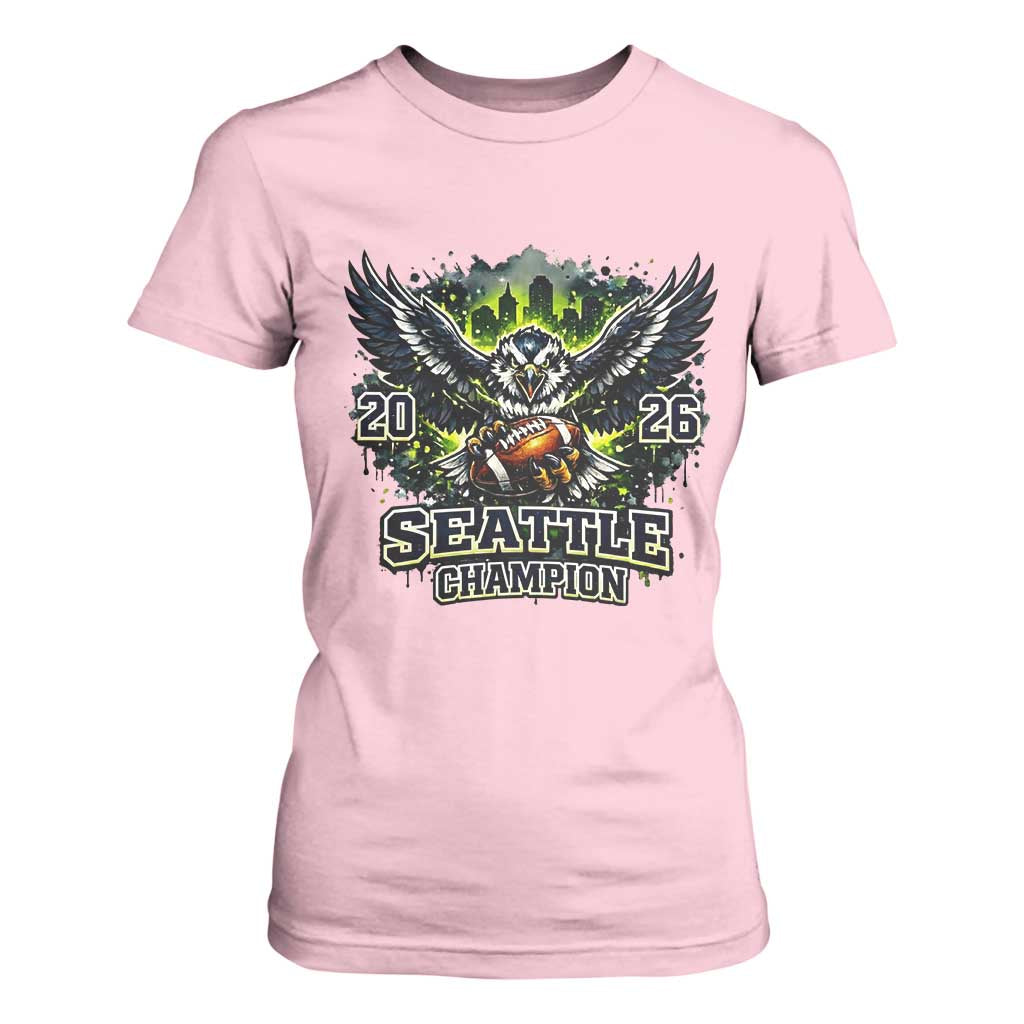 2026 Champion T Shirt For Women Gift For Seattle Sports Fans TS12 Light Pink Print Your Wear