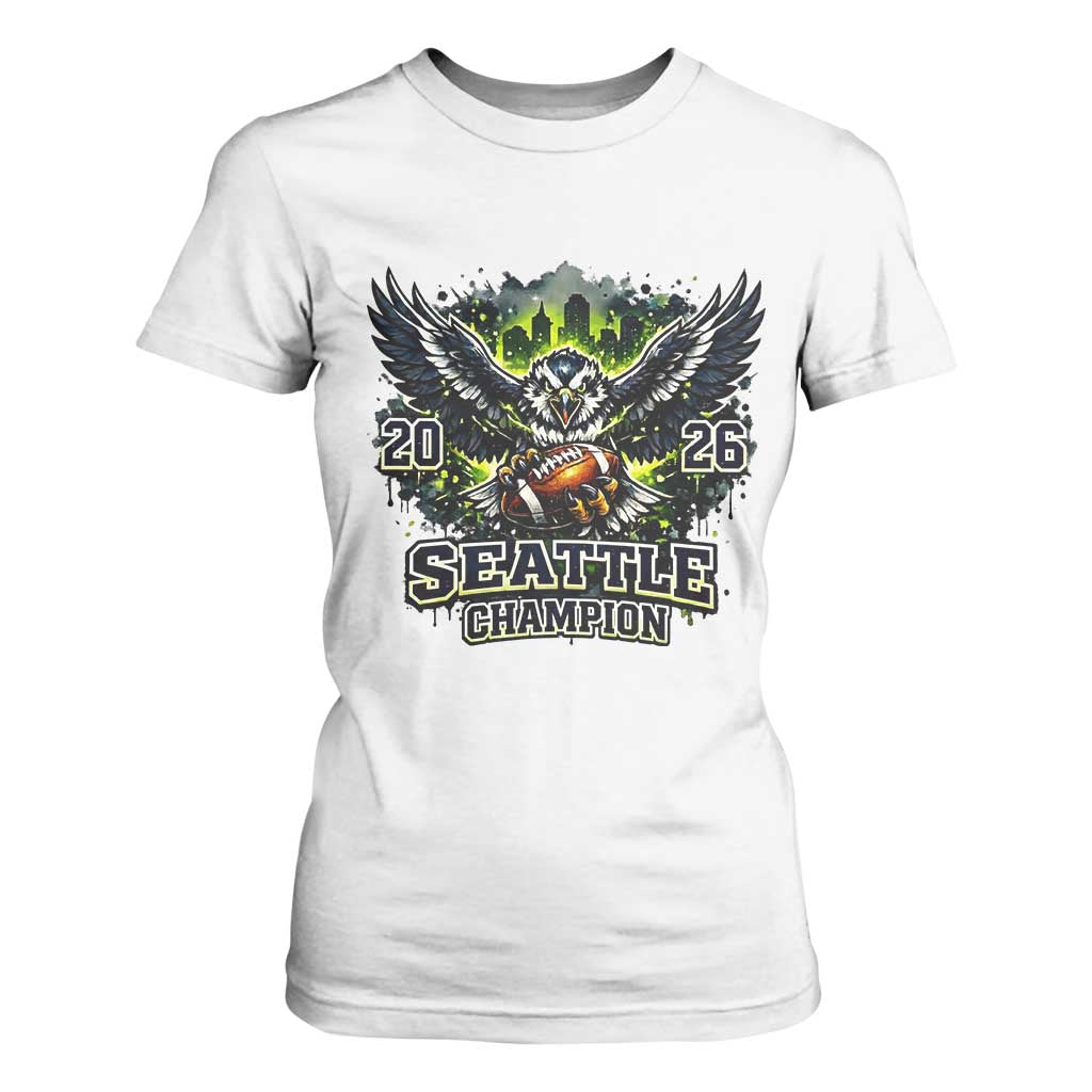 2026 Champion T Shirt For Women Gift For Seattle Sports Fans TS12 White Print Your Wear