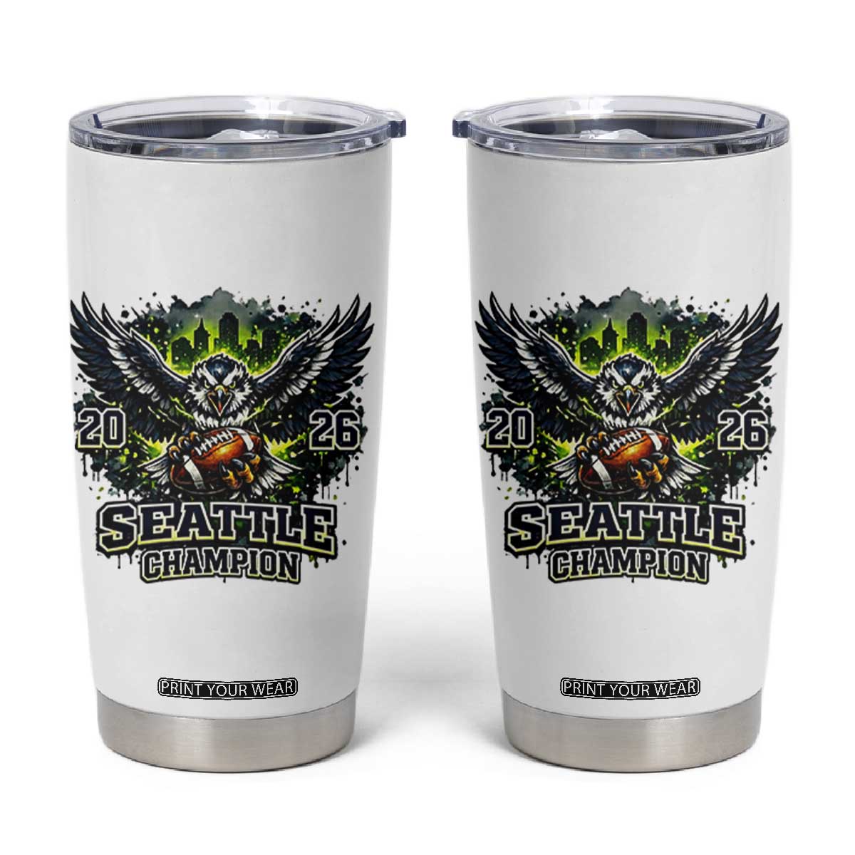 2026 Champion Tumbler Cup Gift For Seattle Sports Fans TS12 White Print Your Wear