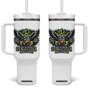 2026 Champion Tumbler With Handle Gift For Seattle Sports Fans TS12 One Size: 40 oz White Print Your Wear