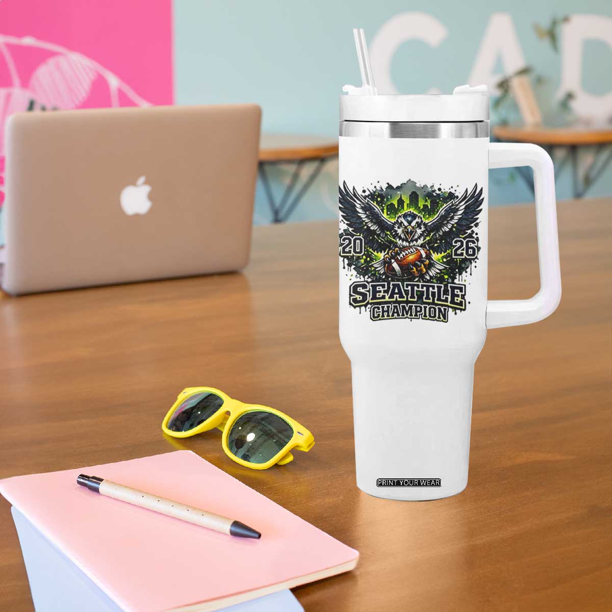 2026 Champion Tumbler With Handle Gift For Seattle Sports Fans TS12 Print Your Wear