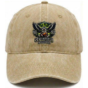 2026 Champion Washed Cotton Baseball Cap Gift For Seattle Sports Fans TS12 Print Your Wear
