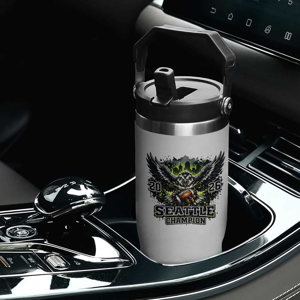 2026 Champion Flip Straw Tumbler Gift For Seattle Sports Fans TS12 Print Your Wear