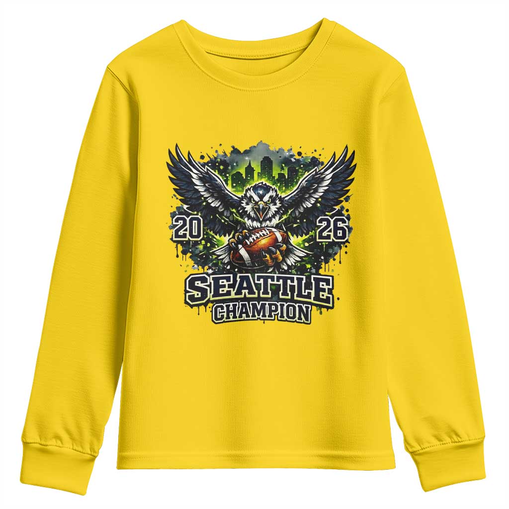 2026 Champion Youth Sweatshirt Gift For Seattle Sports Fans TS12 Daisy Print Your Wear