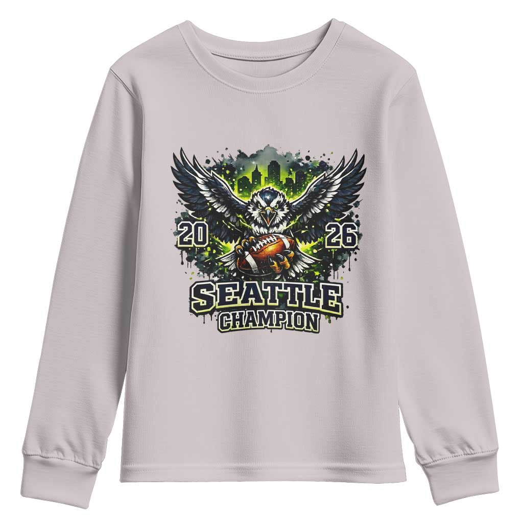2026 Champion Youth Sweatshirt Gift For Seattle Sports Fans TS12 Ice Gray Print Your Wear