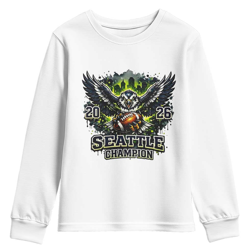 2026 Champion Youth Sweatshirt Gift For Seattle Sports Fans TS12 White Print Your Wear
