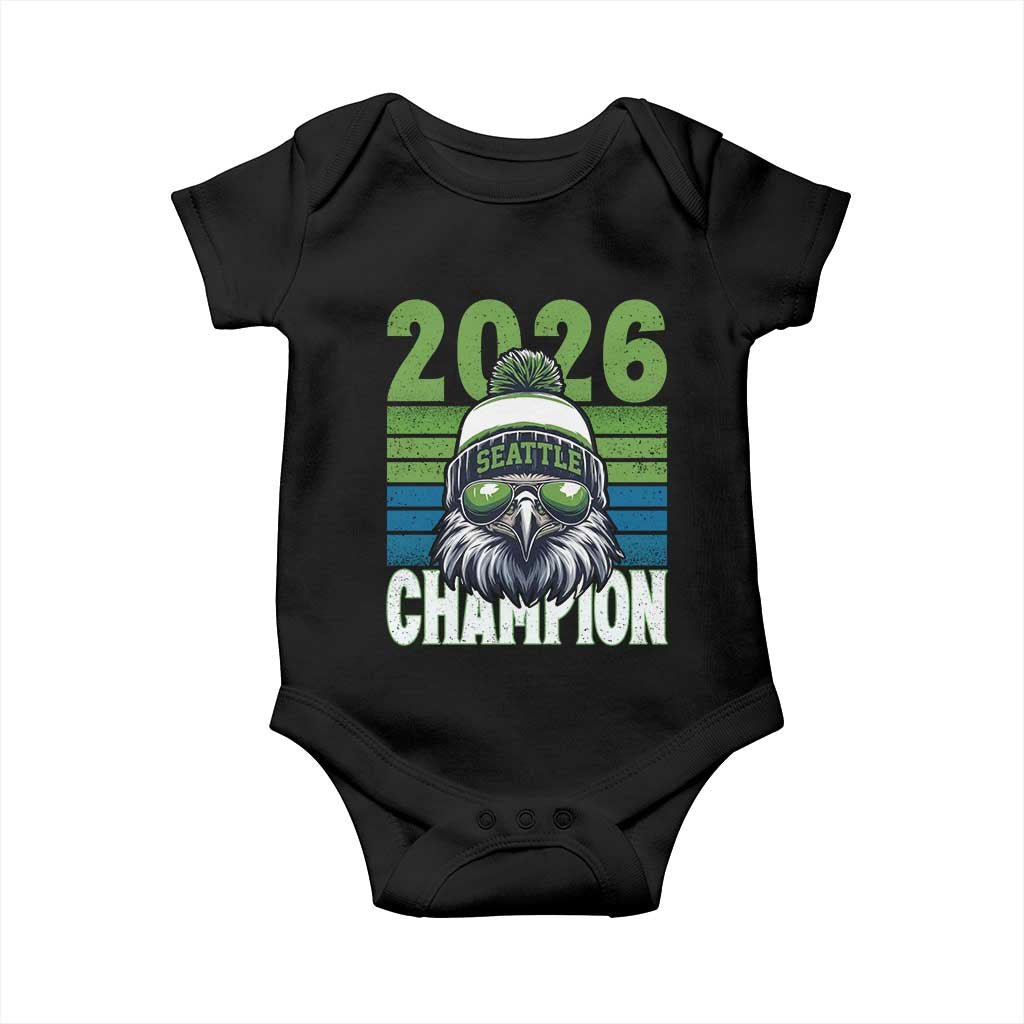 2026 Champion Seattle Baby Onesie 12s Fan Pride TS12 Black Print Your Wear