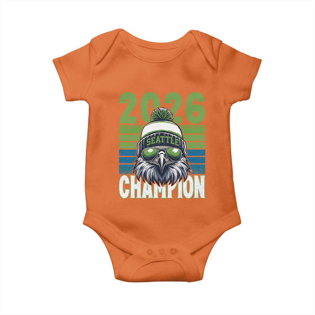 2026 Champion Seattle Baby Onesie 12s Fan Pride TS12 Orange Print Your Wear
