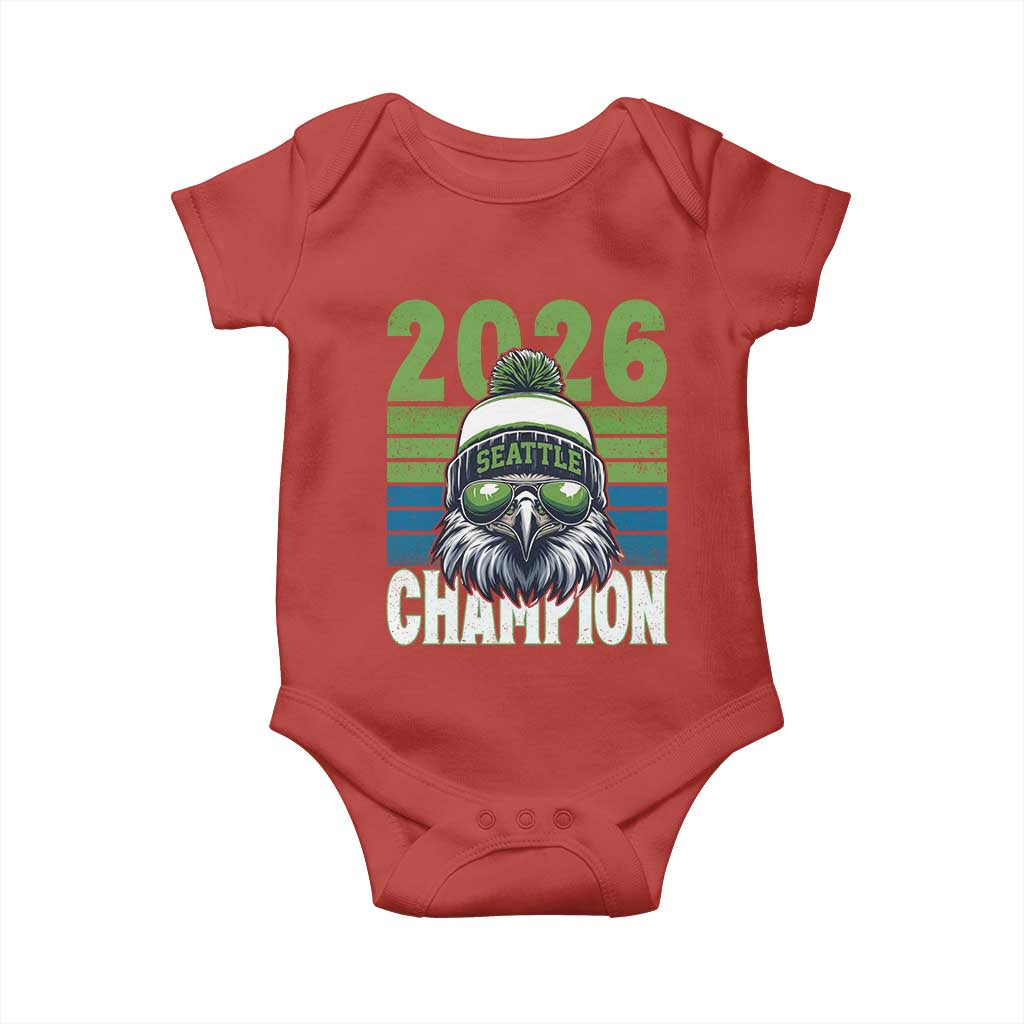 2026 Champion Seattle Baby Onesie 12s Fan Pride TS12 Red Print Your Wear
