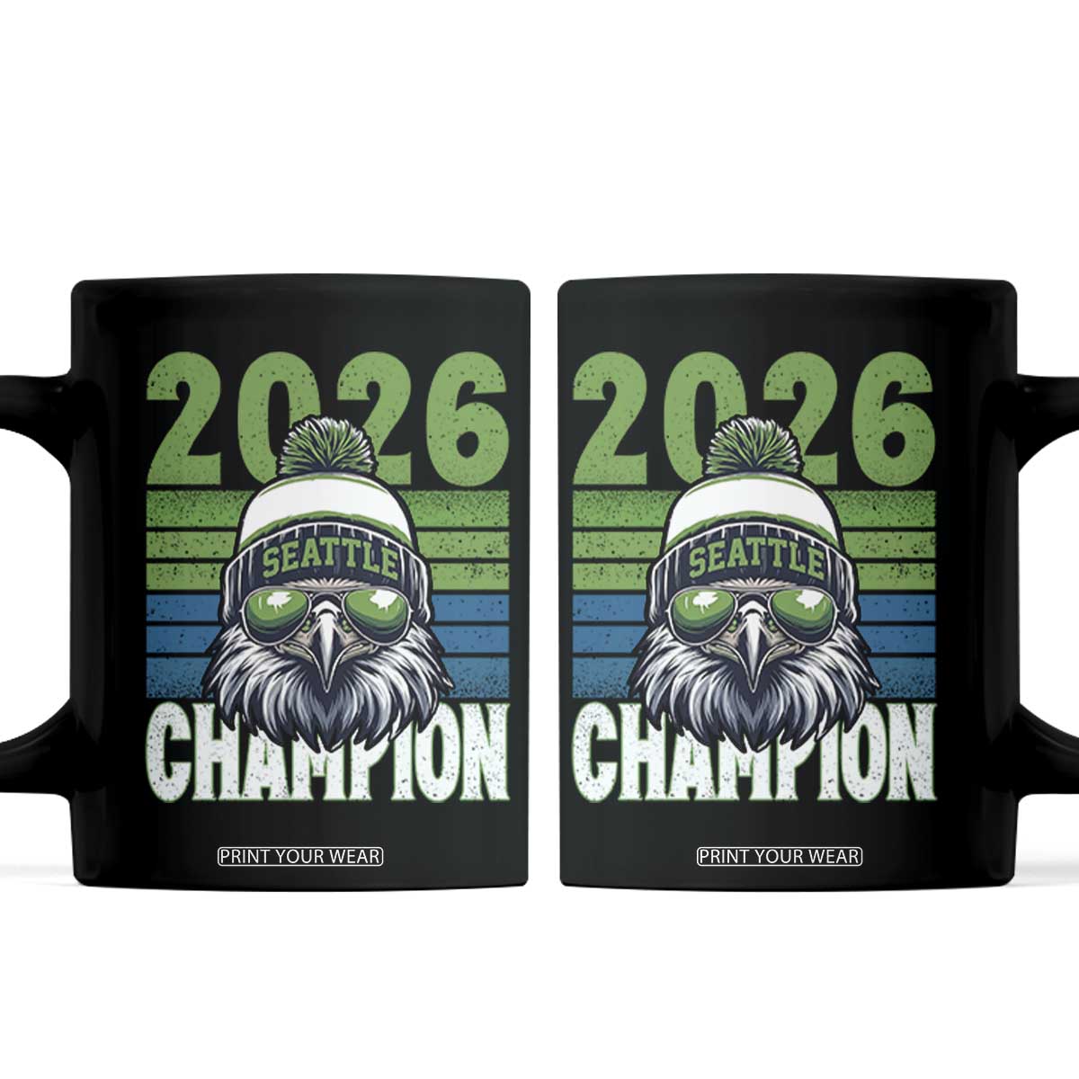 2026 Champion Seattle Coffee Mug 12s Fan Pride TS12 Black Print Your Wear