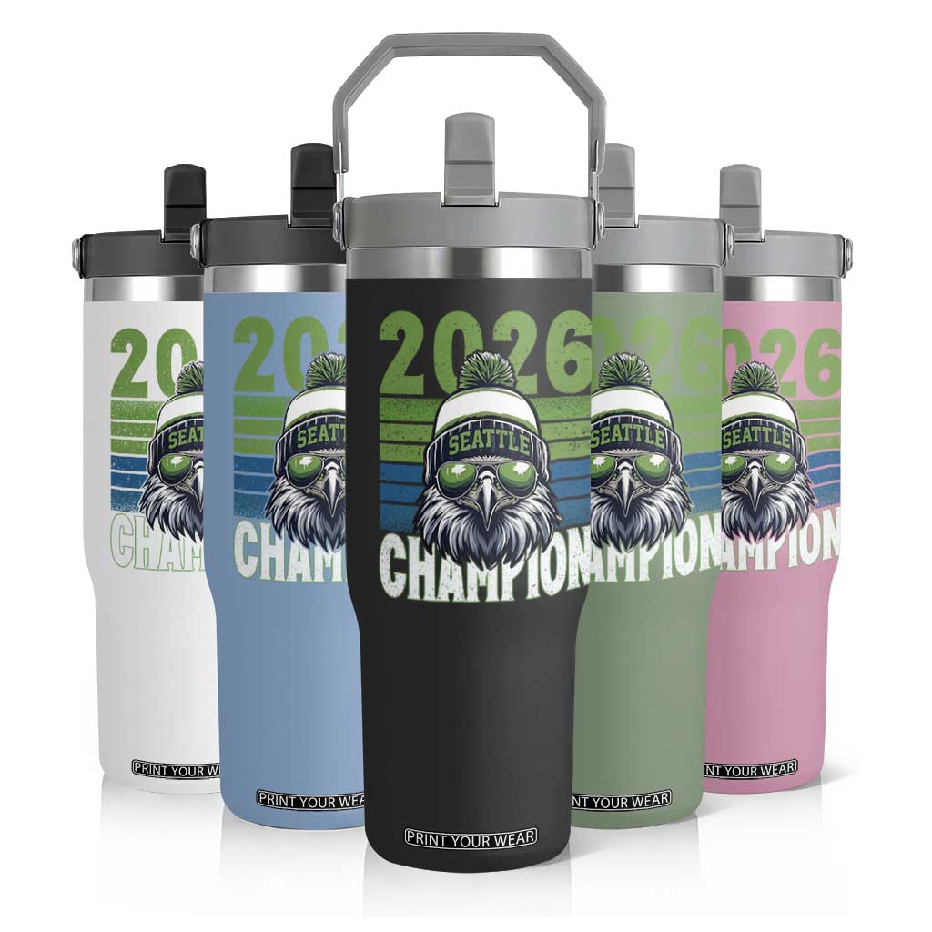 2026 Champion Seattle Flip Straw Tumbler 12s Fan Pride TS12 Print Your Wear