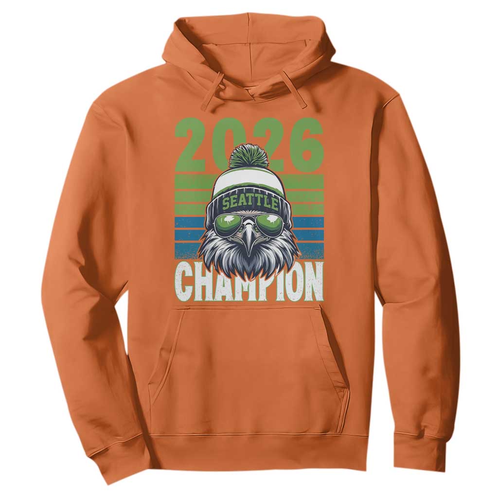 2026 Champion Seattle Hoodie 12s Fan Pride TS12 Orange Print Your Wear