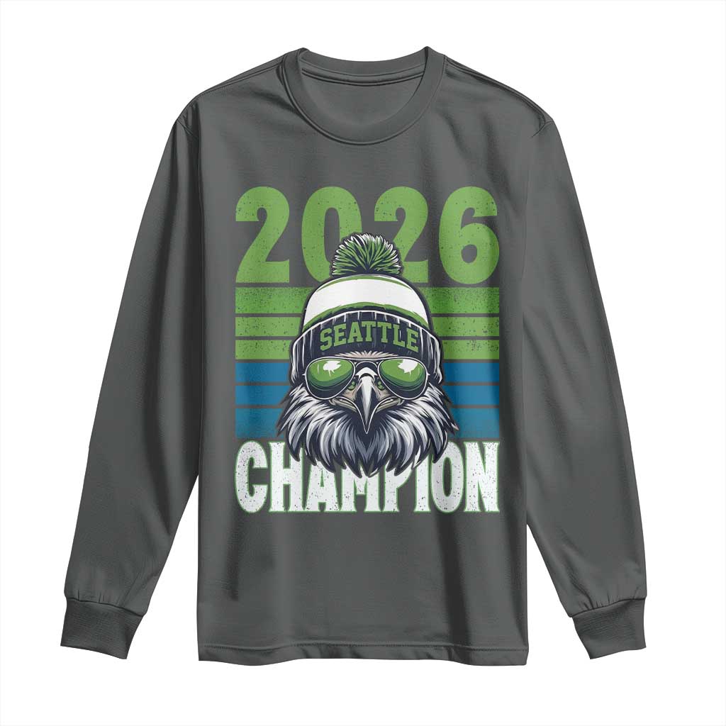2026 Champion Seattle Long Sleeve Shirt 12s Fan Pride TS12 Dark Heather Print Your Wear