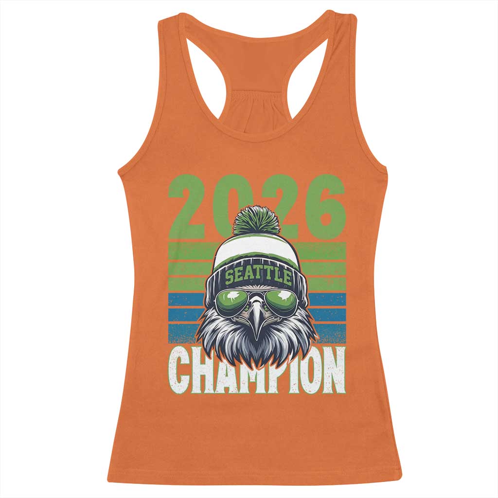 2026 Champion Seattle Racerback Tank Top 12s Fan Pride TS12 Orange Print Your Wear
