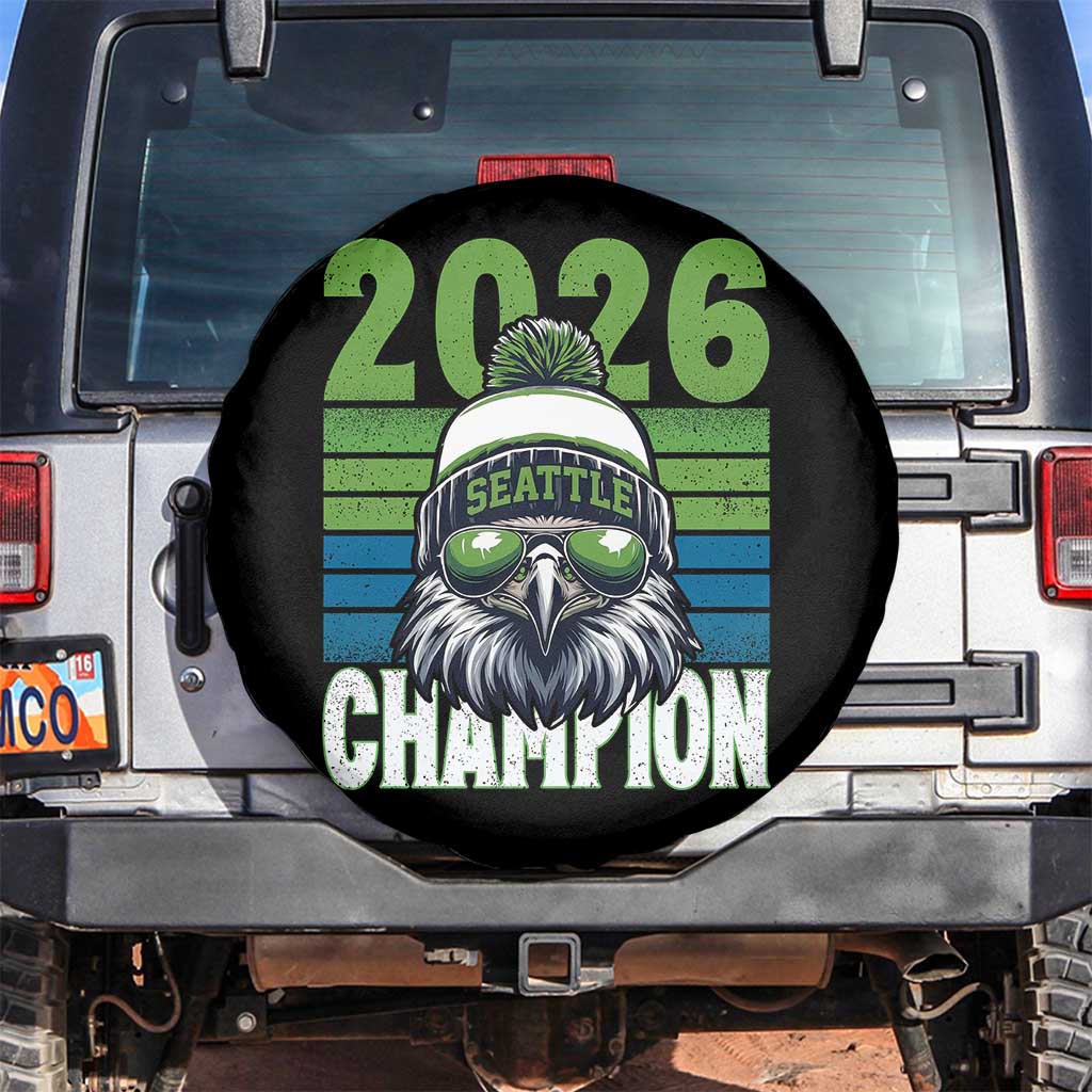 2026 Champion Seattle Spare Tire Cover 12s Fan Pride TS12 No hole Black Print Your Wear