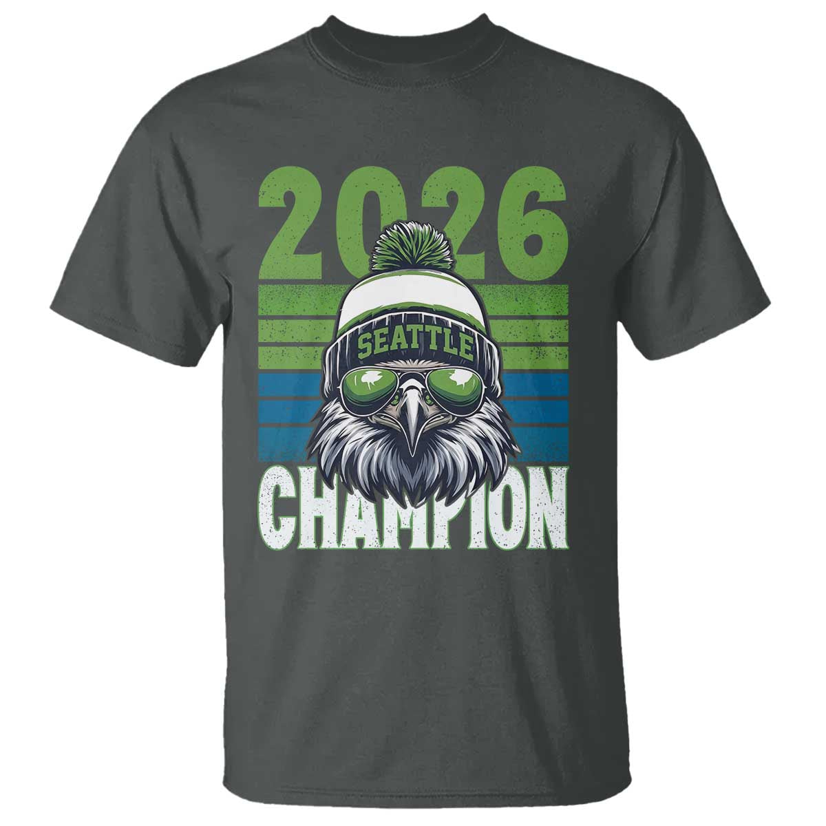 2026 Champion Seattle T Shirt 12s Fan Pride TS12 Dark Heather Print Your Wear