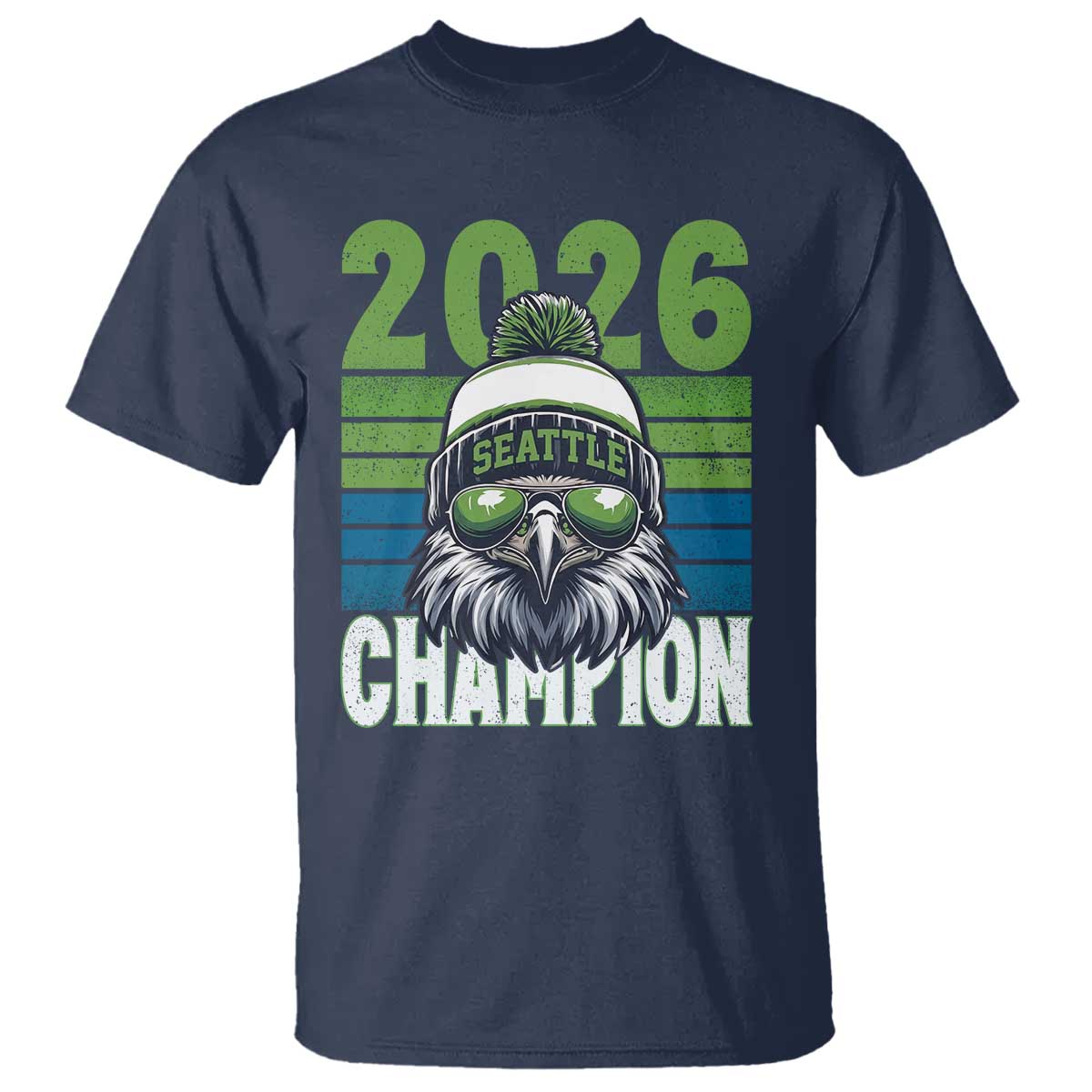 2026 Champion Seattle T Shirt 12s Fan Pride TS12 Navy Print Your Wear