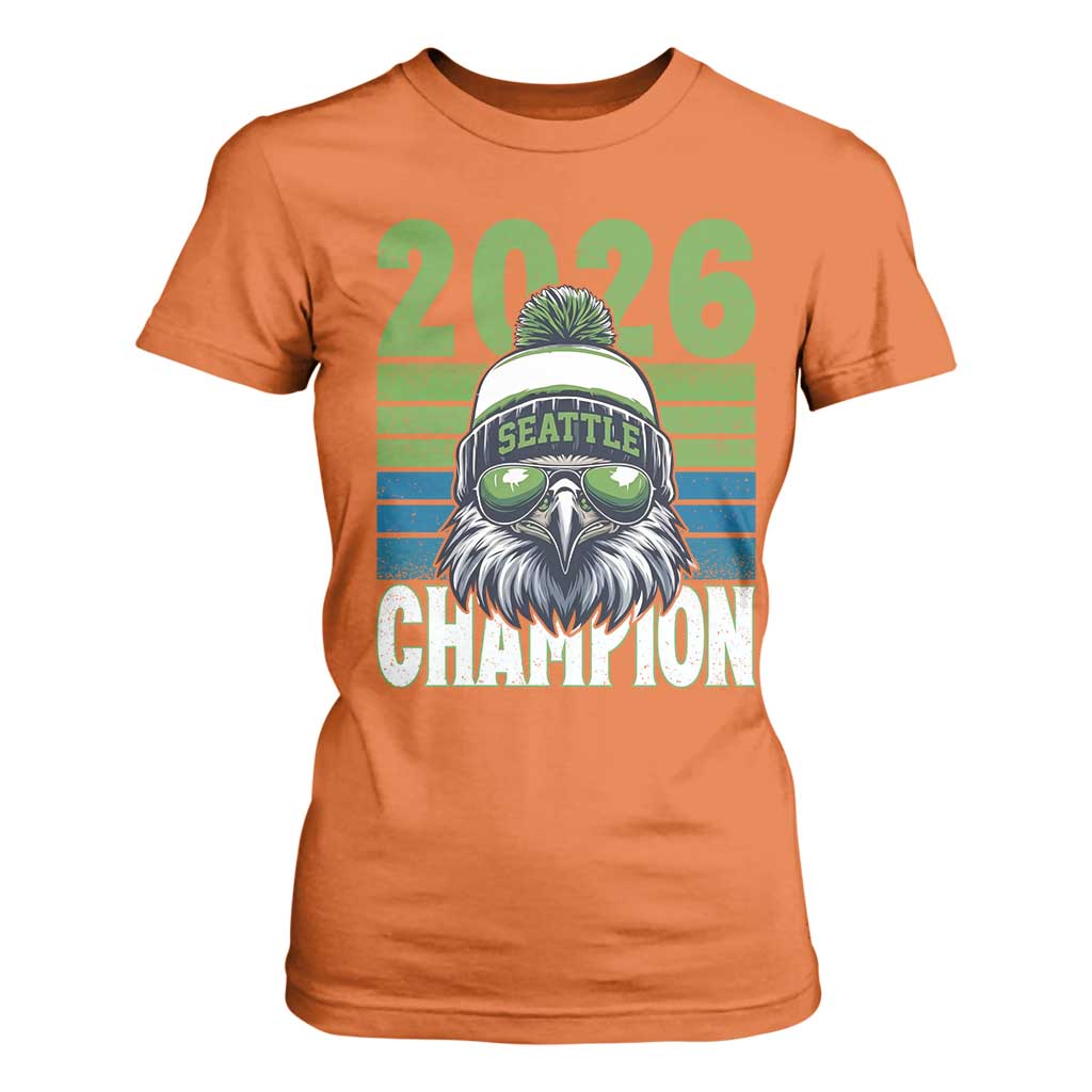 2026 Champion Seattle T Shirt For Women 12s Fan Pride TS12 Orange Print Your Wear