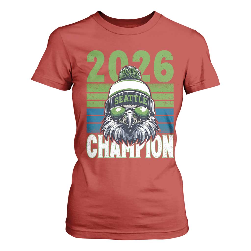 2026 Champion Seattle T Shirt For Women 12s Fan Pride TS12 Red Print Your Wear