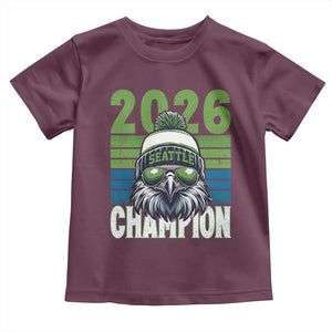 2026 Champion Seattle Toddler T Shirt 12s Fan Pride TS12 Maroon Print Your Wear