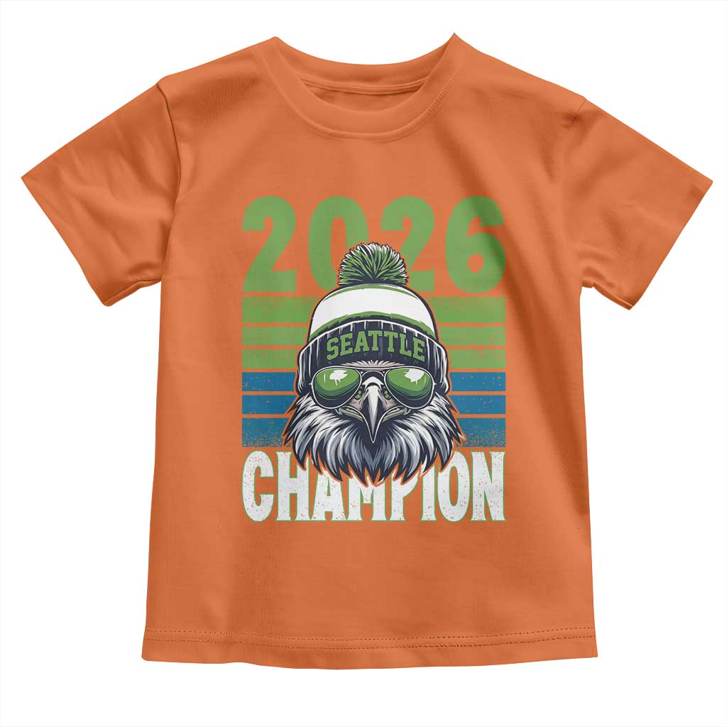 2026 Champion Seattle Toddler T Shirt 12s Fan Pride TS12 Orange Print Your Wear