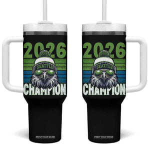 2026 Champion Seattle Tumbler With Handle 12s Fan Pride TS12 One Size: 40 oz Black Print Your Wear
