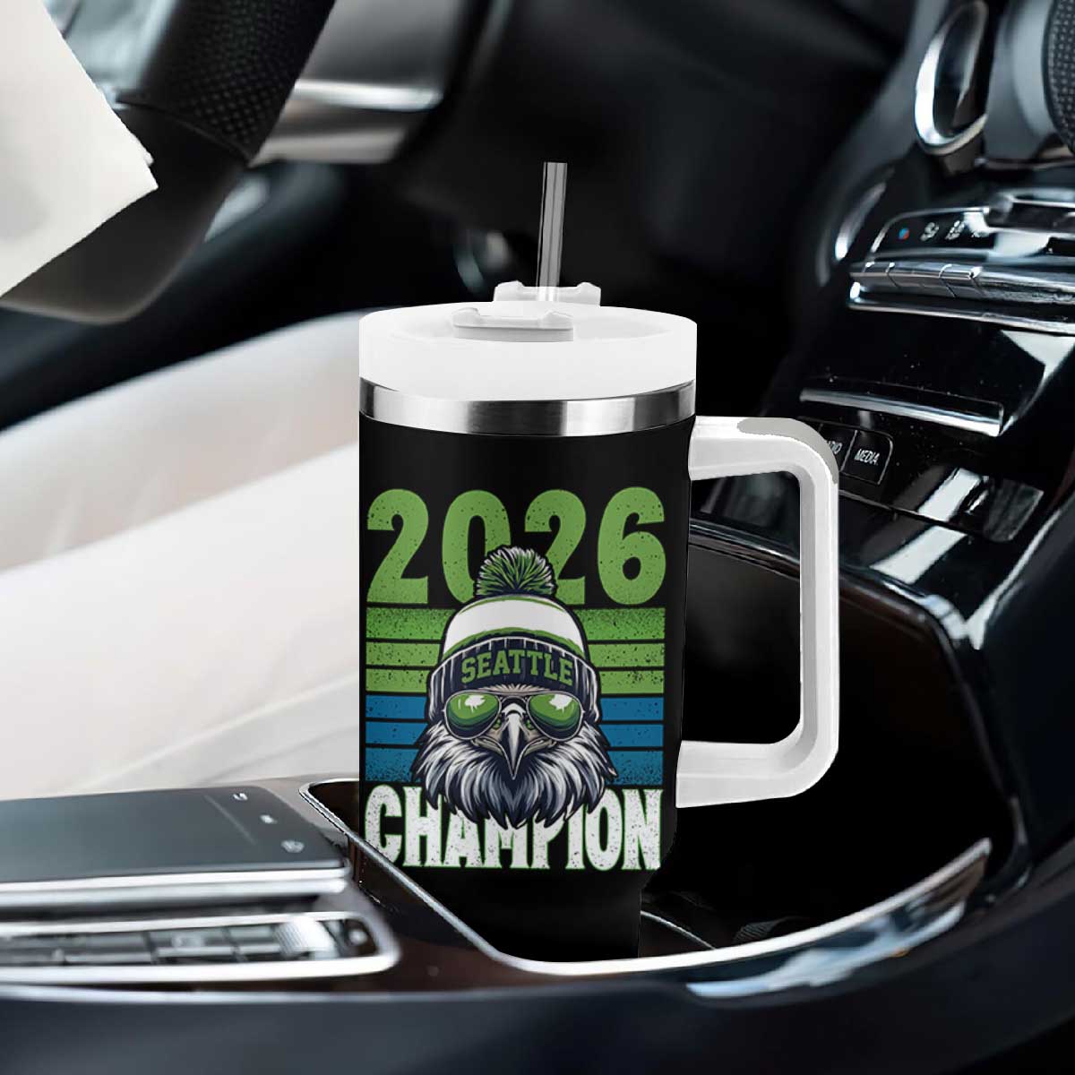 2026 Champion Seattle Tumbler With Handle 12s Fan Pride TS12 Print Your Wear