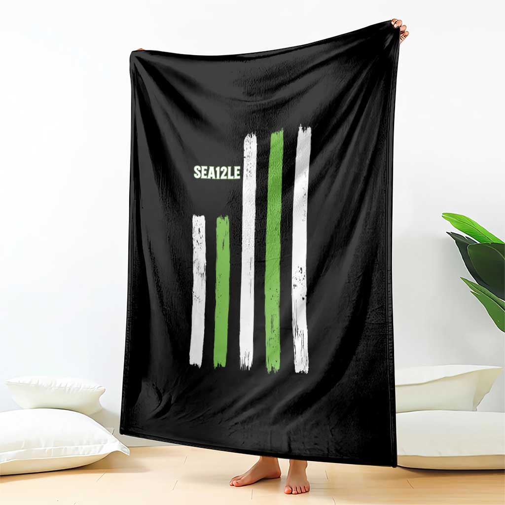 SEA12LE Champion Football Fan Gift Throw Blanket Blue Green Pride TS12 Print Your Wear