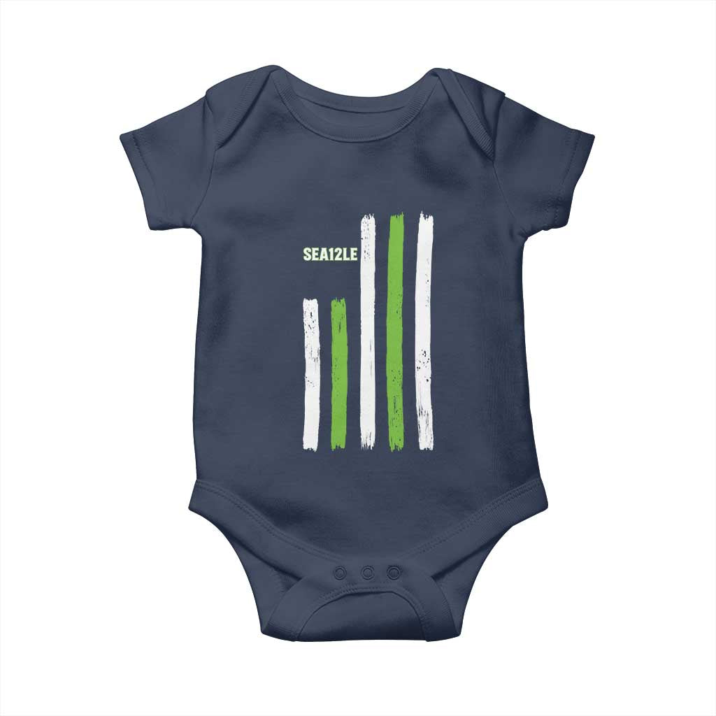 SEA12LE Champion Football Fan Gift Baby Onesie Blue Green Pride TS12 Navy Print Your Wear