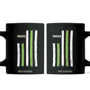 SEA12LE Champion Football Fan Gift Coffee Mug Blue Green Pride TS12 Black Print Your Wear