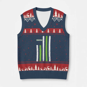 SEA12LE Champion Football Fan Gift V-Neck Knit Sweater Vest Blue Green Pride TS12 Navy Red Print Your Wear