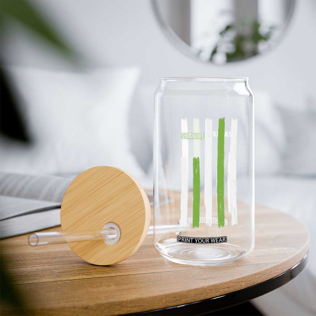 SEA12LE Champion Football Fan Gift Glass Can Blue Green Pride TS12 Print Your Wear