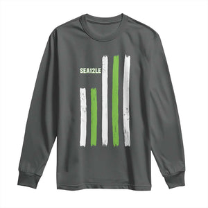SEA12LE Champion Football Fan Gift Long Sleeve Shirt Blue Green Pride TS12 Dark Heather Print Your Wear