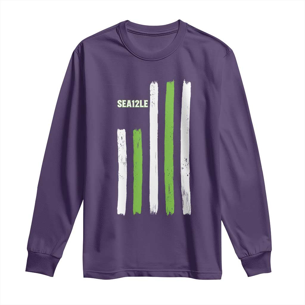 SEA12LE Champion Football Fan Gift Long Sleeve Shirt Blue Green Pride TS12 Purple Print Your Wear