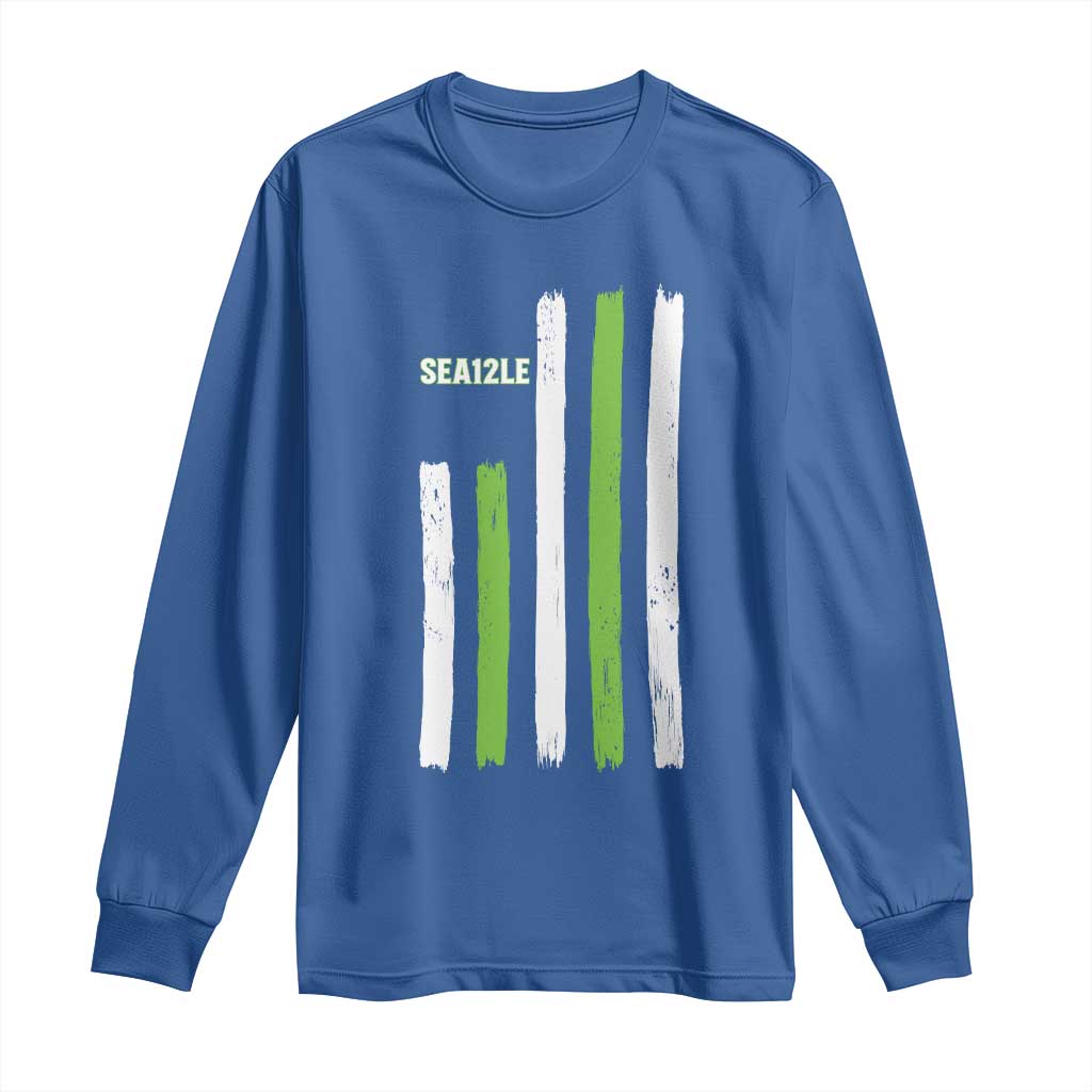 SEA12LE Champion Football Fan Gift Long Sleeve Shirt Blue Green Pride TS12 Royal Blue Print Your Wear