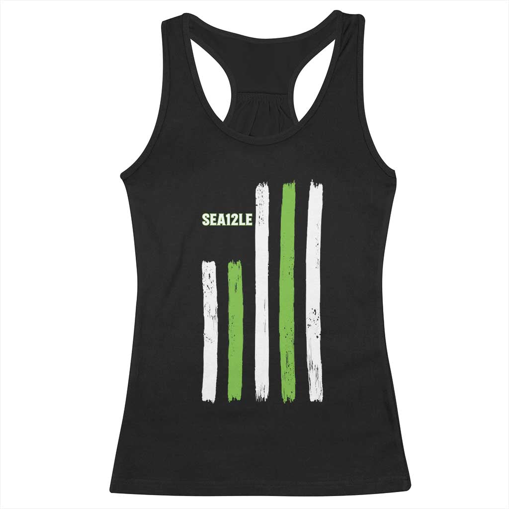 SEA12LE Champion Football Fan Gift Racerback Tank Top Blue Green Pride TS12 Black Print Your Wear