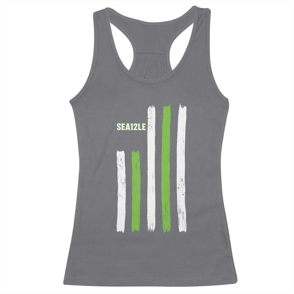 SEA12LE Champion Football Fan Gift Racerback Tank Top Blue Green Pride TS12 Charcoal Print Your Wear