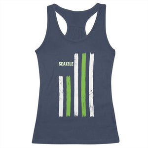 SEA12LE Champion Football Fan Gift Racerback Tank Top Blue Green Pride TS12 Navy Print Your Wear