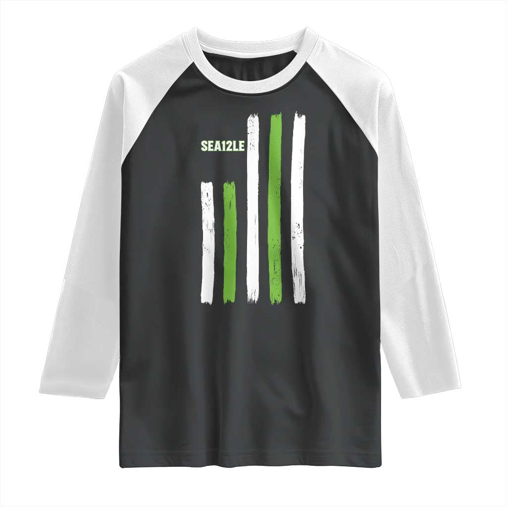 SEA12LE Champion Football Fan Gift Raglan Shirt Blue Green Pride TS12 Black White Print Your Wear
