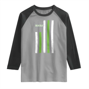SEA12LE Champion Football Fan Gift Raglan Shirt Blue Green Pride TS12 Sport Gray Black Print Your Wear