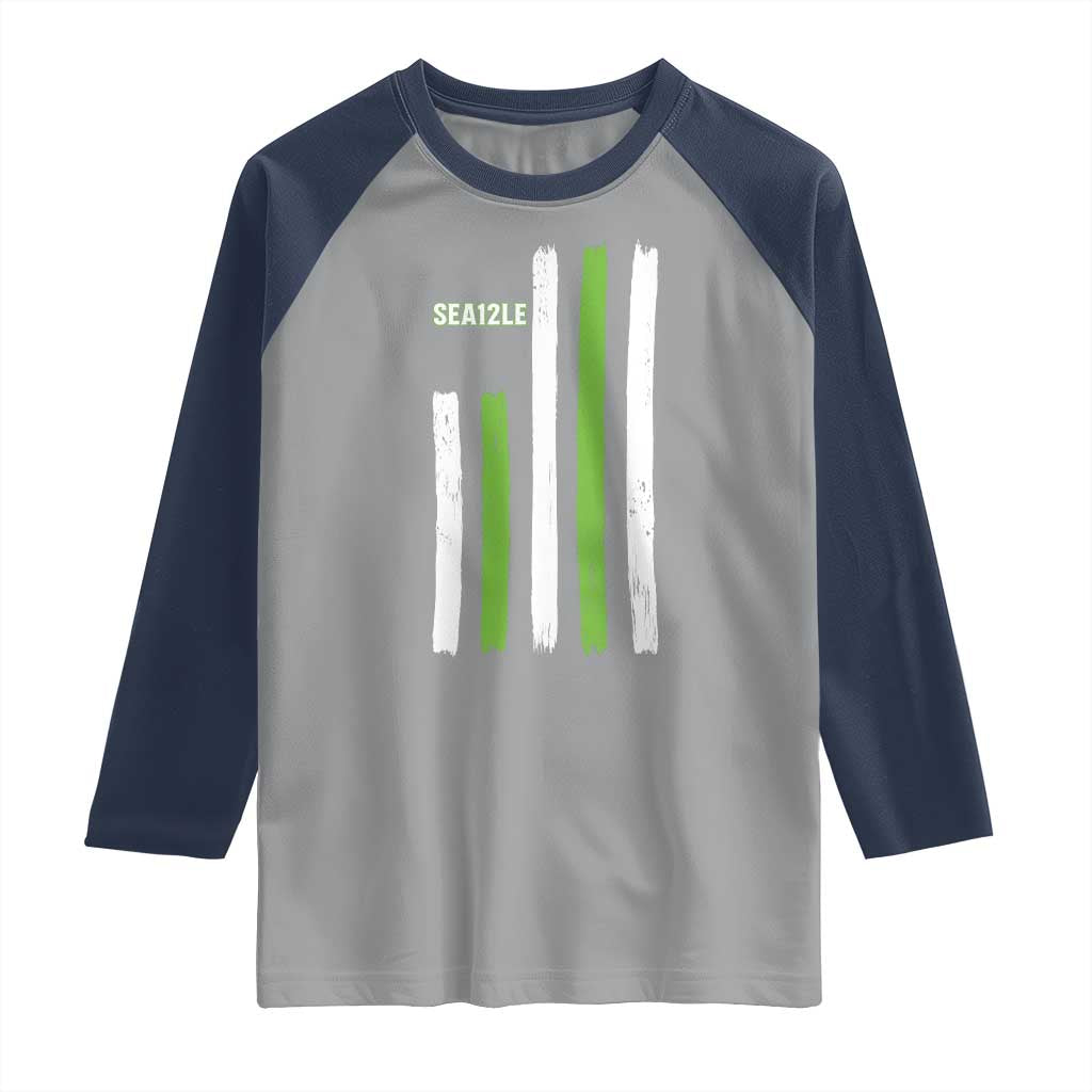 SEA12LE Champion Football Fan Gift Raglan Shirt Blue Green Pride TS12 Sport Gray Navy Print Your Wear
